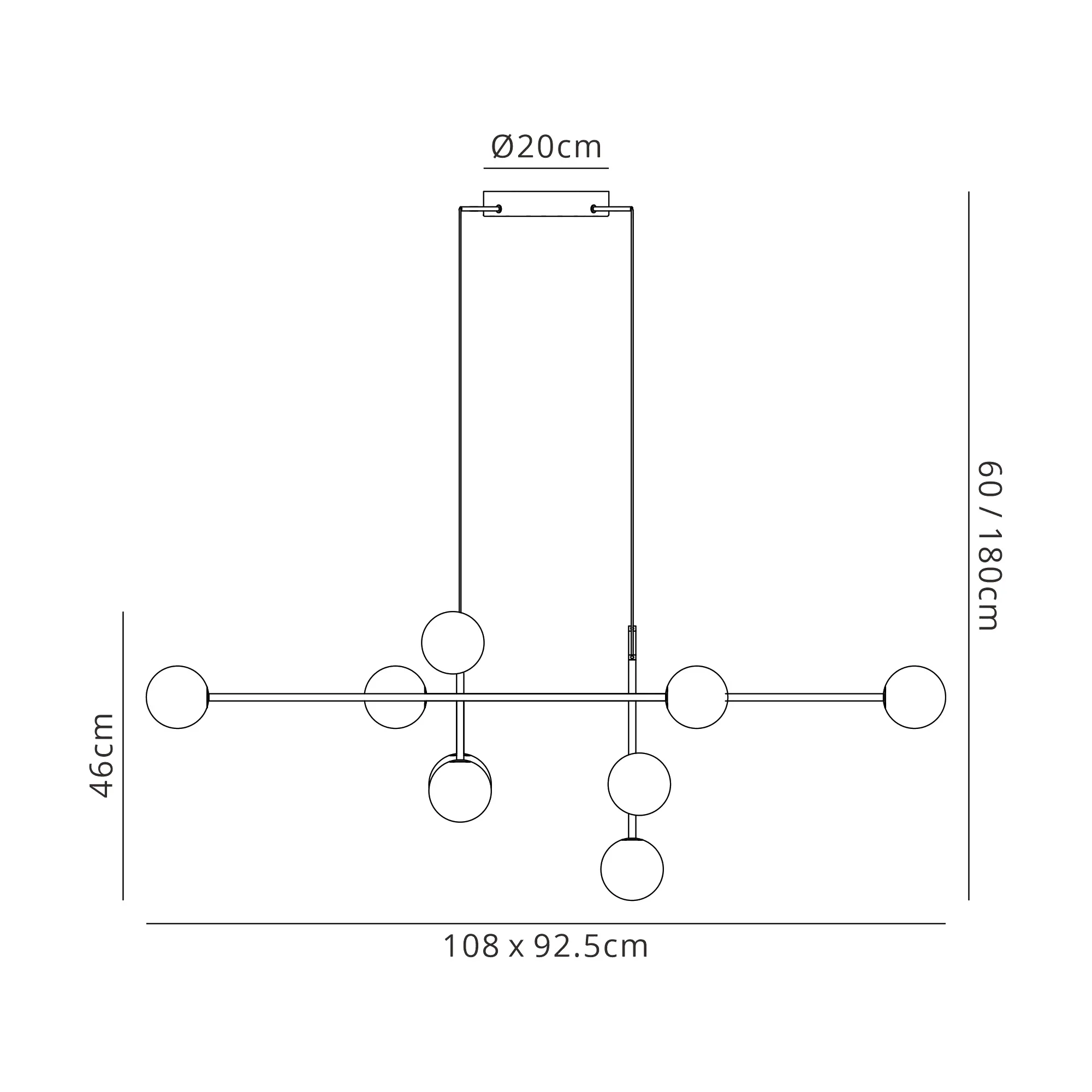 Cellar Pendant 11 Light 4000K M7630K  Mantra Cellar 4000K